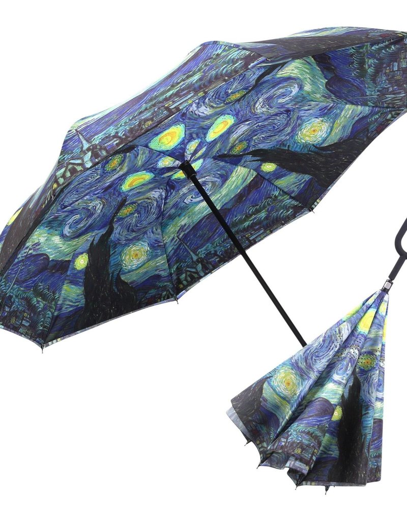 Reverse Open Umbrella - Van Gogh "Starry Night"