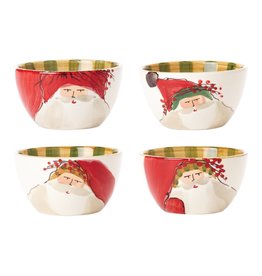 Vietri Old St. Nick Cereal Bowl - Assorted Set of 4