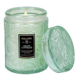 Voluspa White Cypress Small Jar Candle