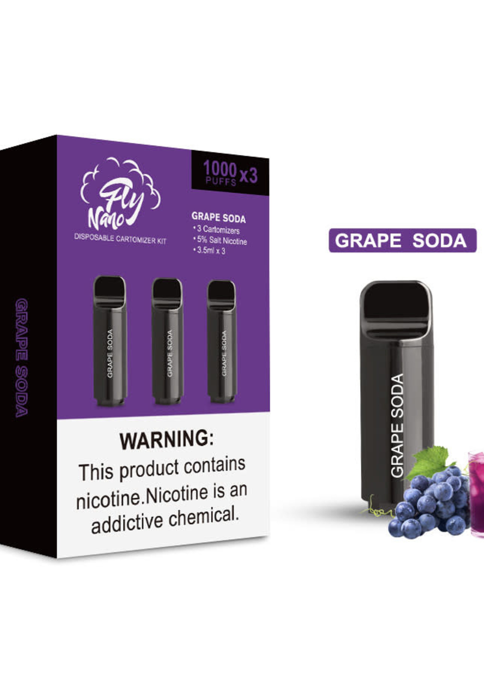 FLY FLY NANO PODS  GRAPE SODA