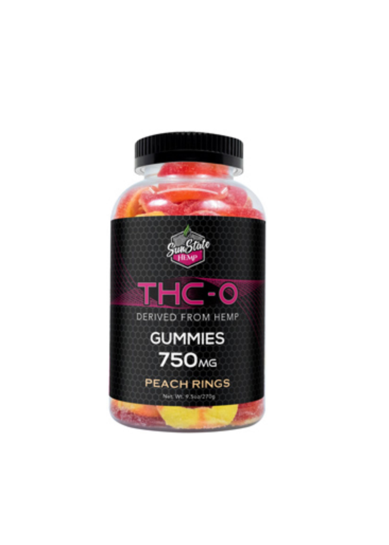 SUNSTATE SUNSTATE THC-O GUMMIES PEACH RINGS 750MG