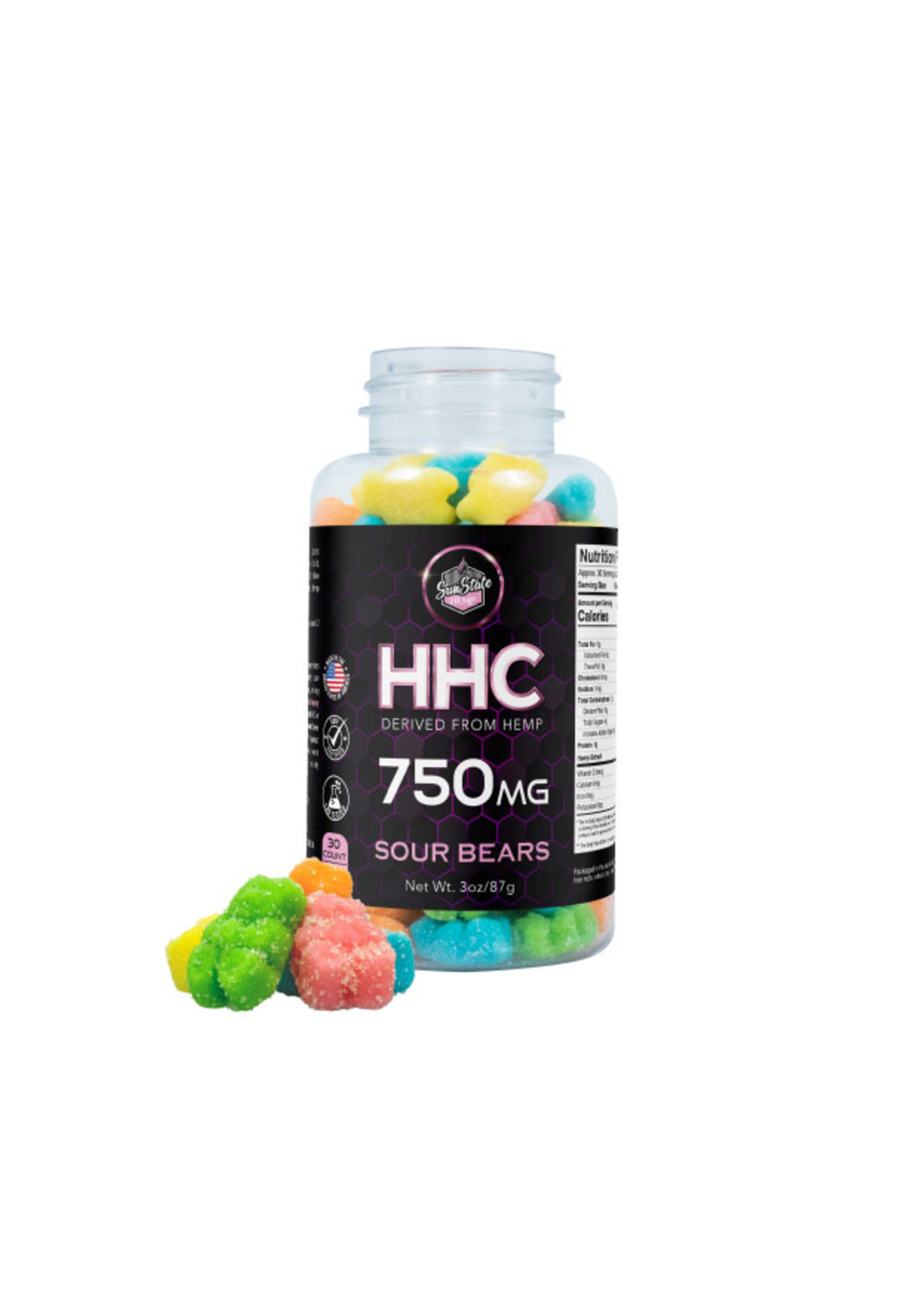 SUNSTATE SUNSTATE HHC GUMMIES SOUR BEARS 750MG