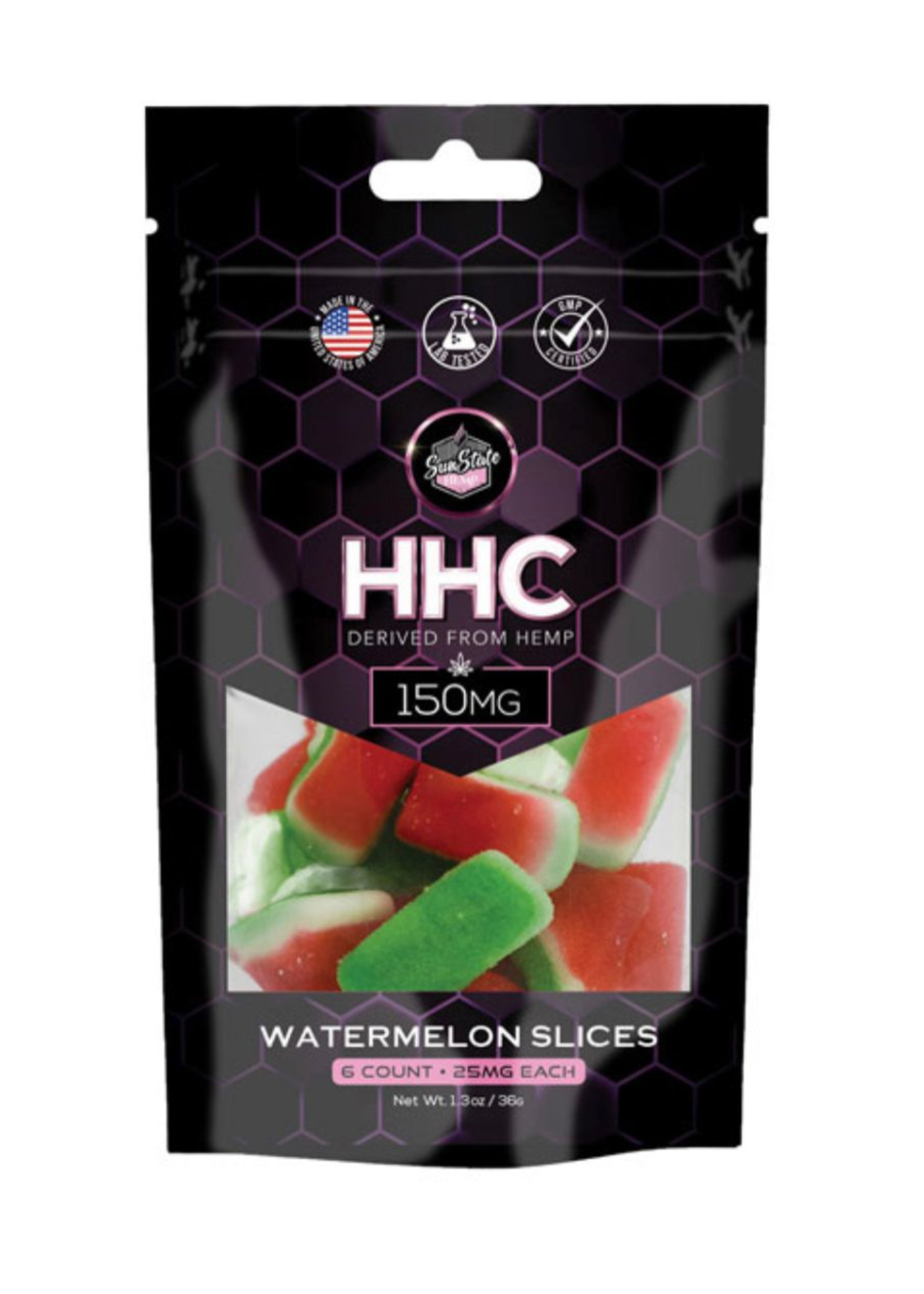 SUNSTATE SUNSTATE HHC GUMMIES WATERMELON SLICES 150MG