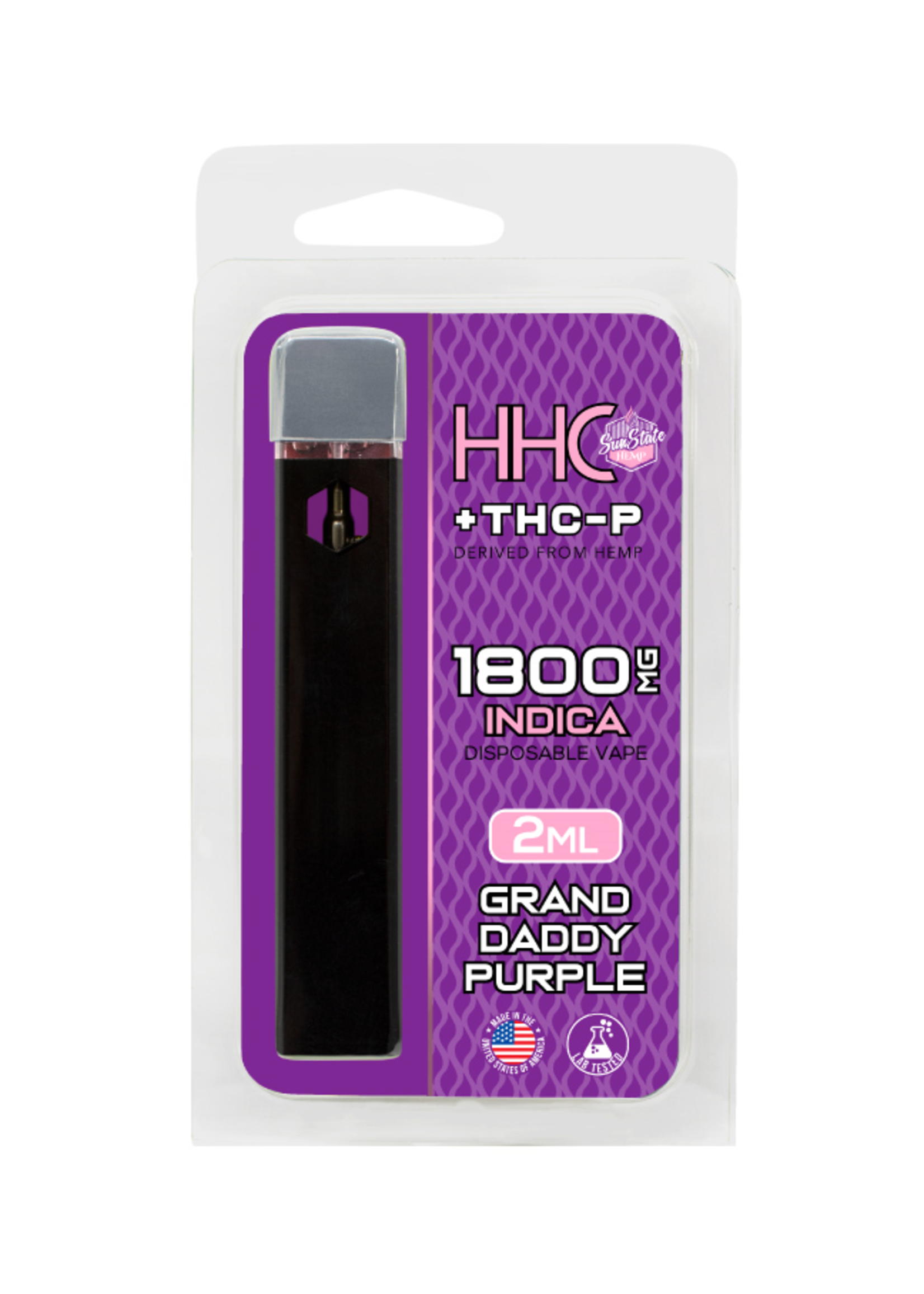 SUNSTATE SUNSTATE HHC/THC-P DISPOSABLE GRAND DADDY PURPLE