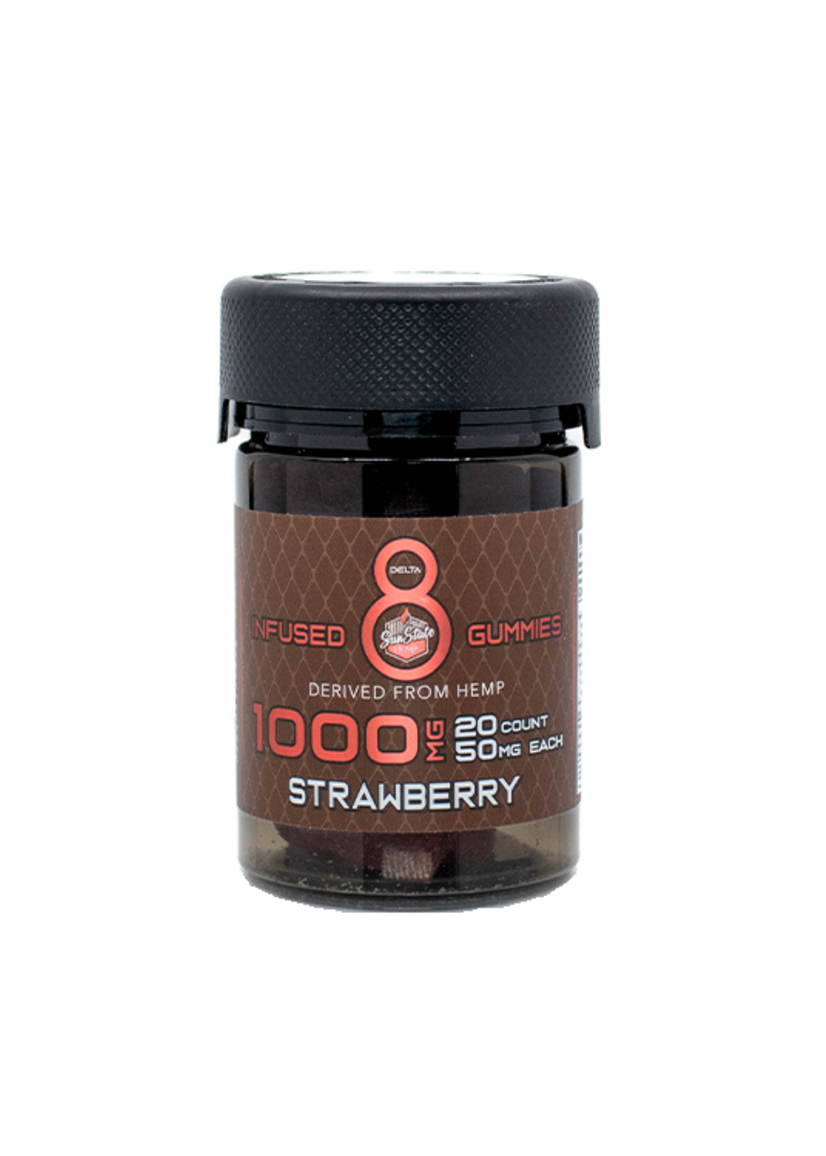 SUNSTATE SUNSTATE DELTA-8 INFUSED GUMMIES STRAWBERRY 1000MG