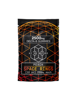 HI ON NATURE HI ON NATURE DELTA 8 SPACE RINGS PEACH 2500MG