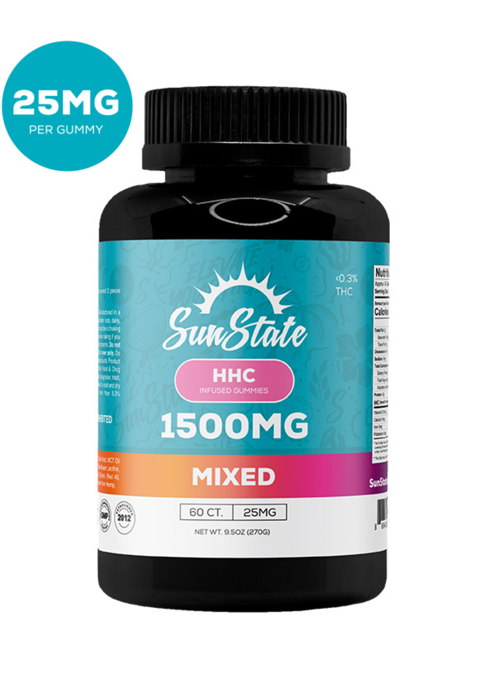 SUNSTATE SUNSTATE HHC INFUSED GUMMIES MIXED 1500MG