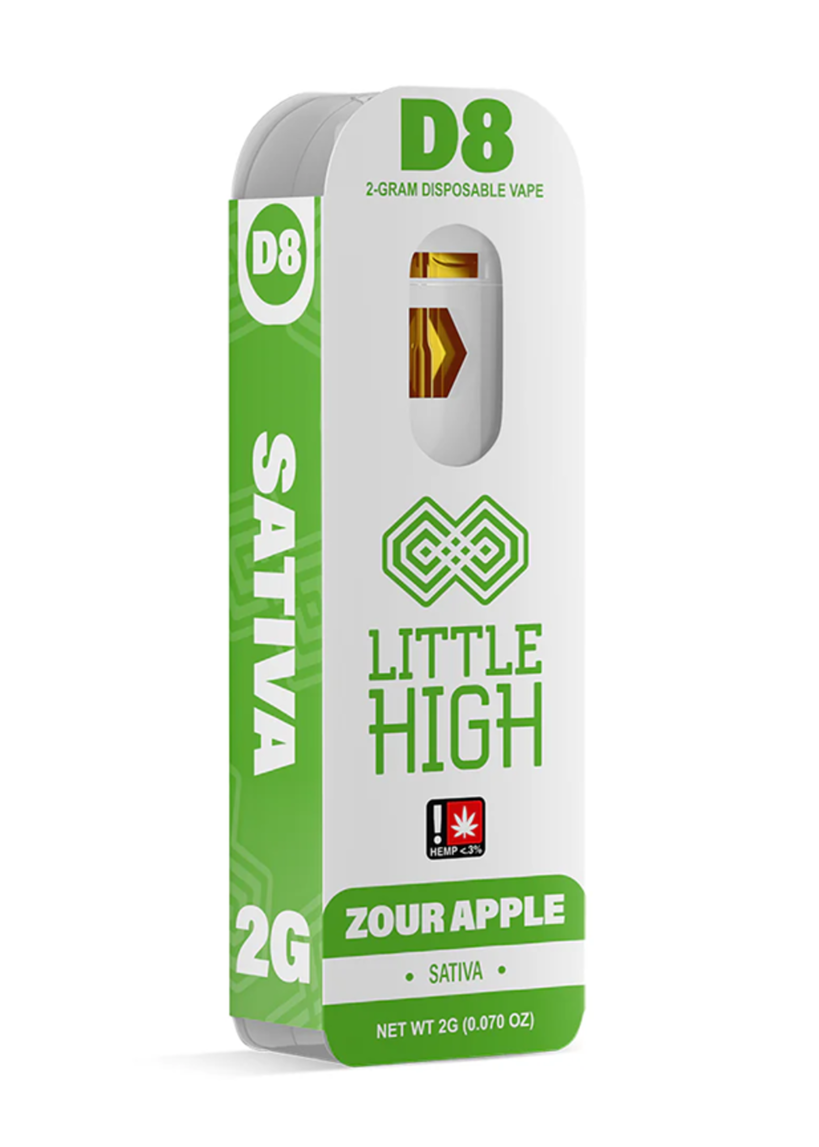 LITTLE HIGH LITTE HIGH DISPOSABLE D8 ZOUR APPLE SATIVA 2G