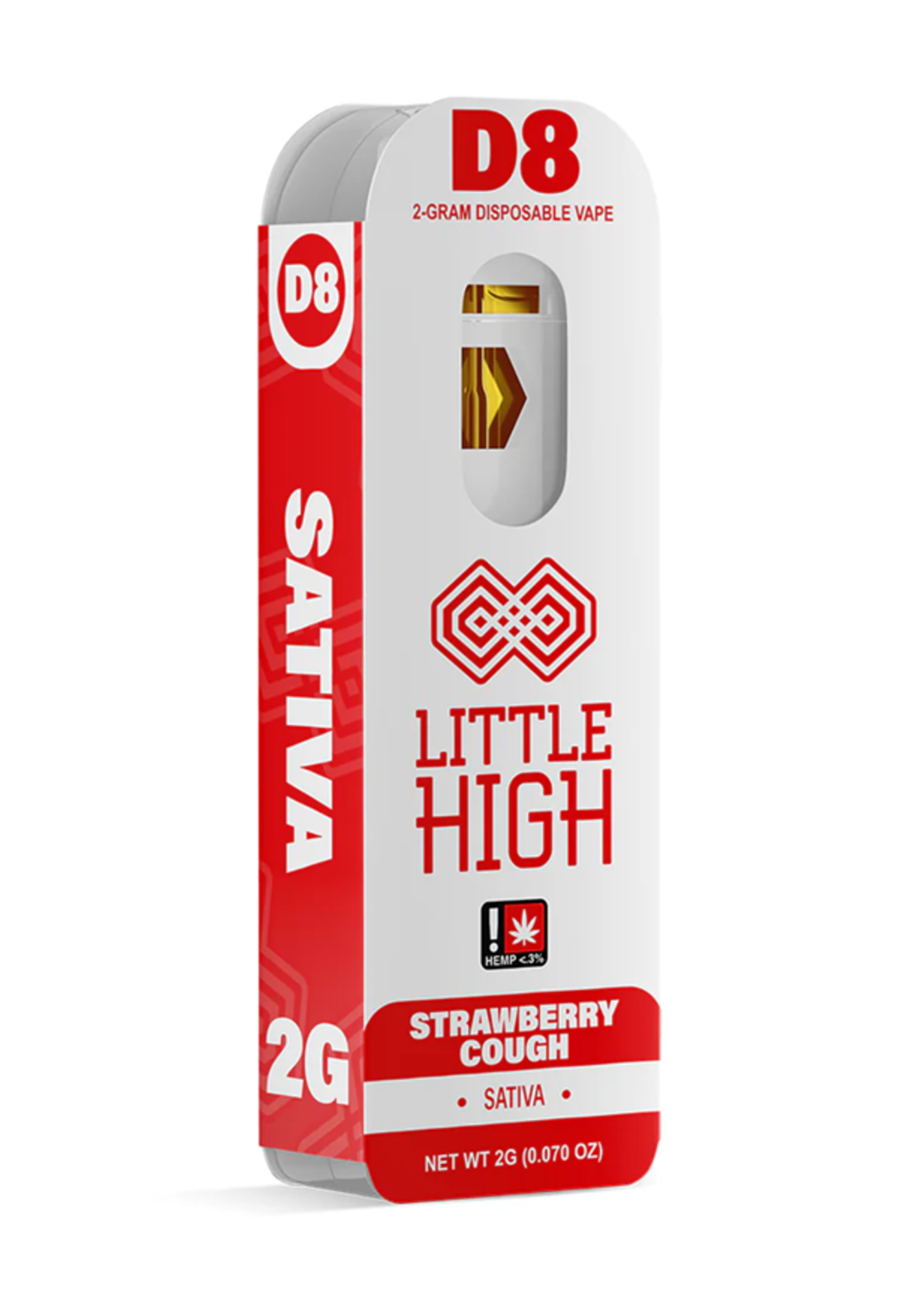 LITTLE HIGH LITTE HIGH DISPOSABLE D8 STRAWBERRY COUGH SATIVA 2G