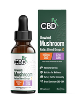 CBD FX CBDFX UNWIND MUSHROOMS TINCTURE 1000MG