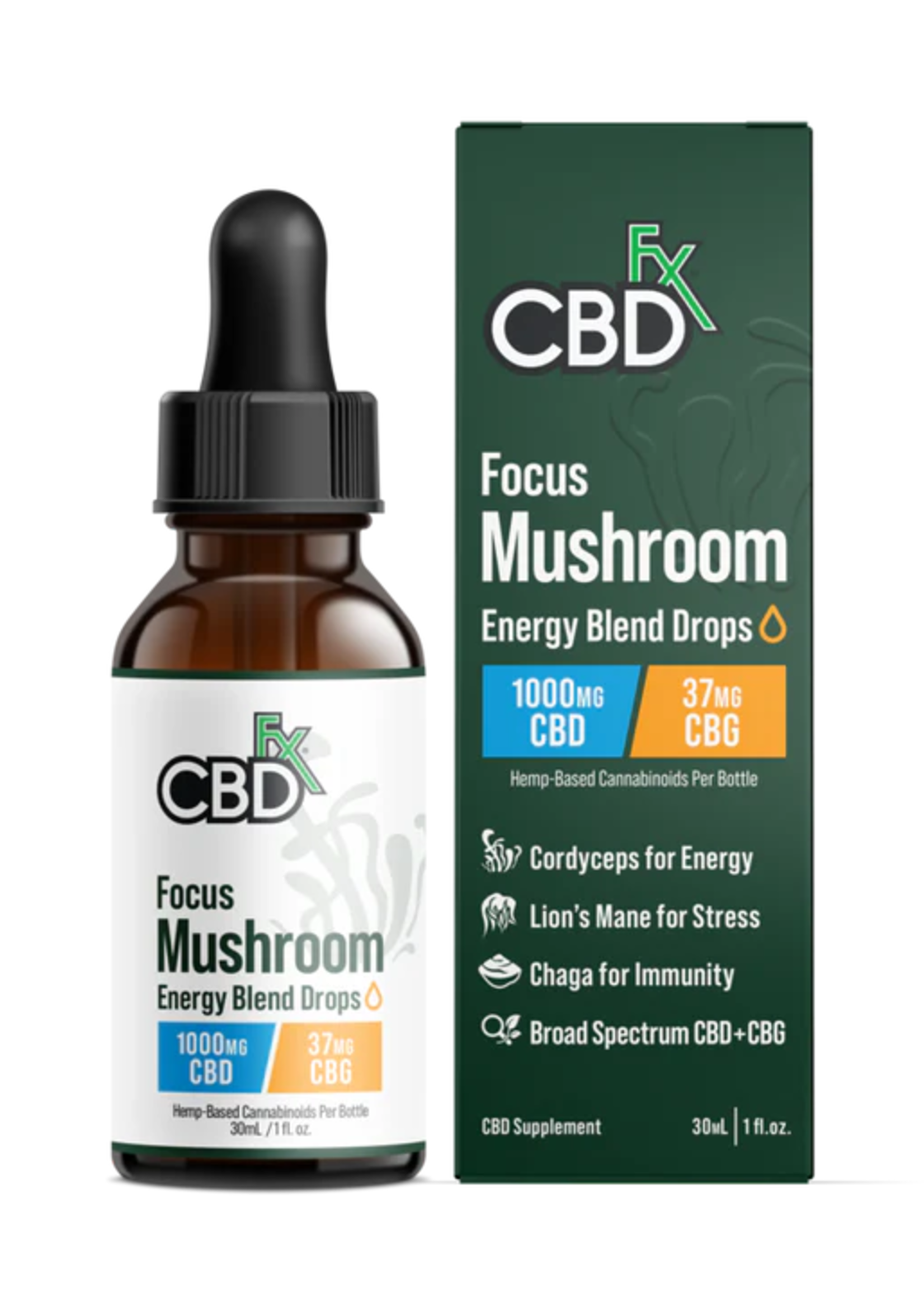 CBD FX CBDFX FOCUS BLEND MUSHROOM TINCTURE 1000MG