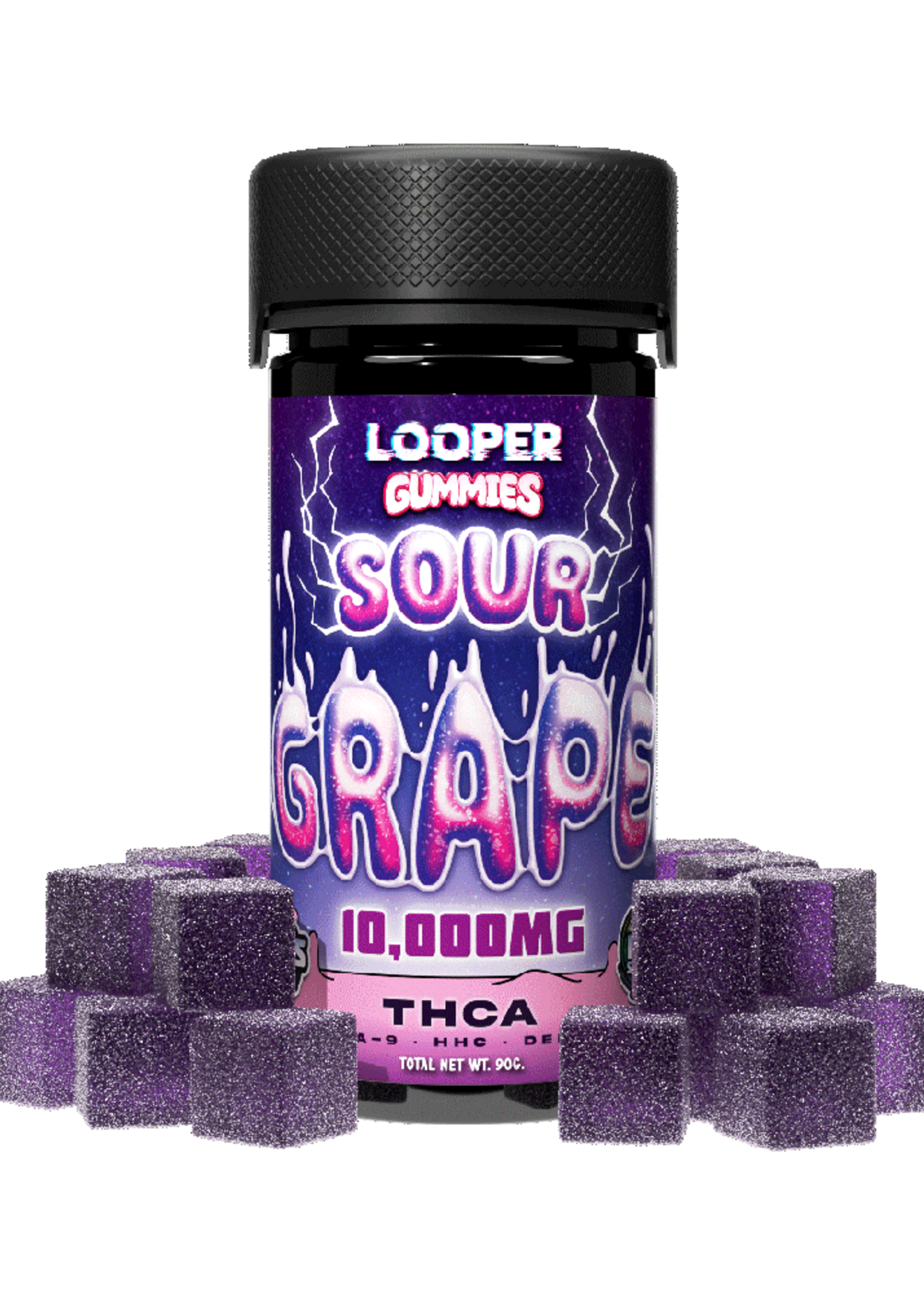 LOOPER LOOPER THC-A 10K GUMMIES SOUR GRAPE