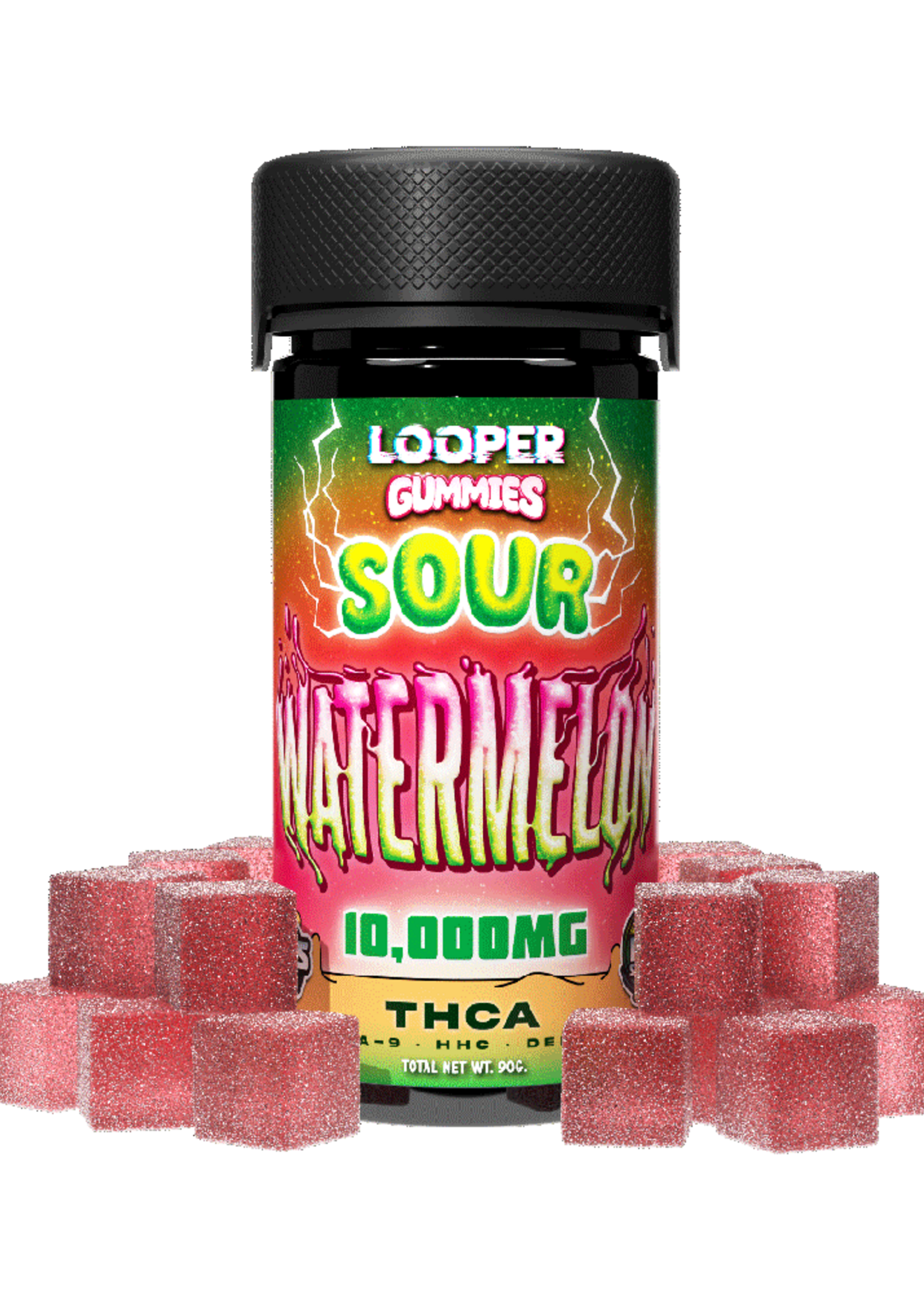 LOOPER LOOPER THC-A 10K GUMMIES SOUR WATERMELON