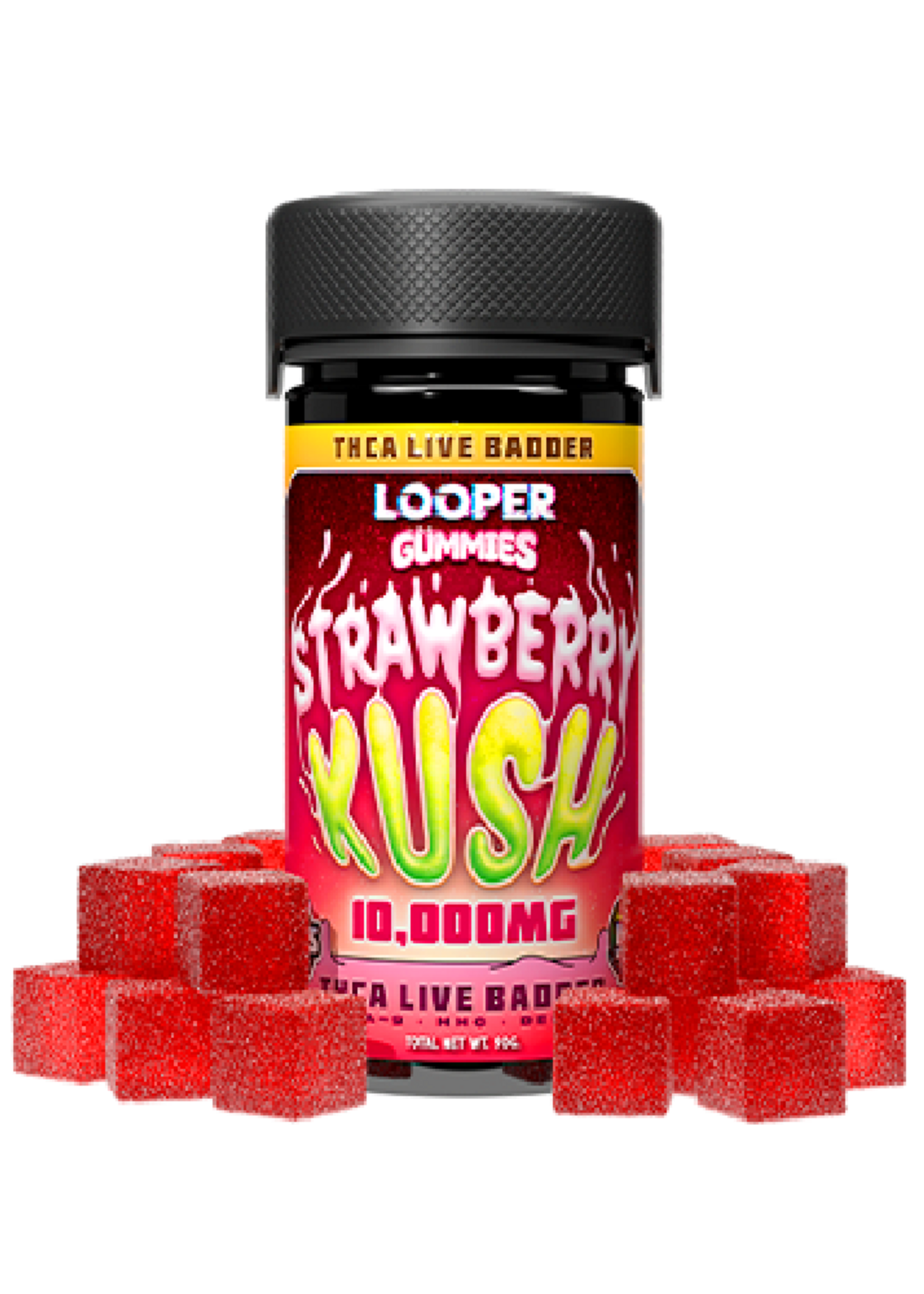 LOOPER LOOPER THC-A 10K GUMMIES STRAWBERRY KUSH