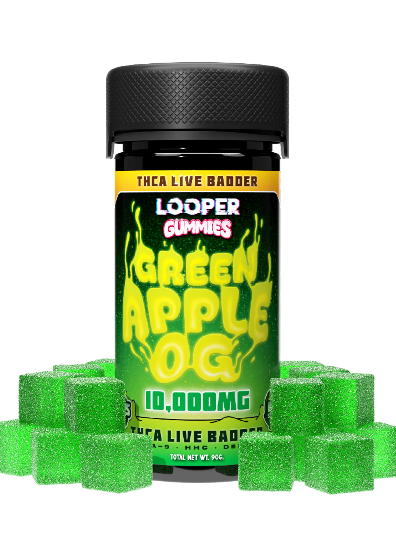 LOOPER LOOPER THC-A 10K GUMMIES GREEN APPLE