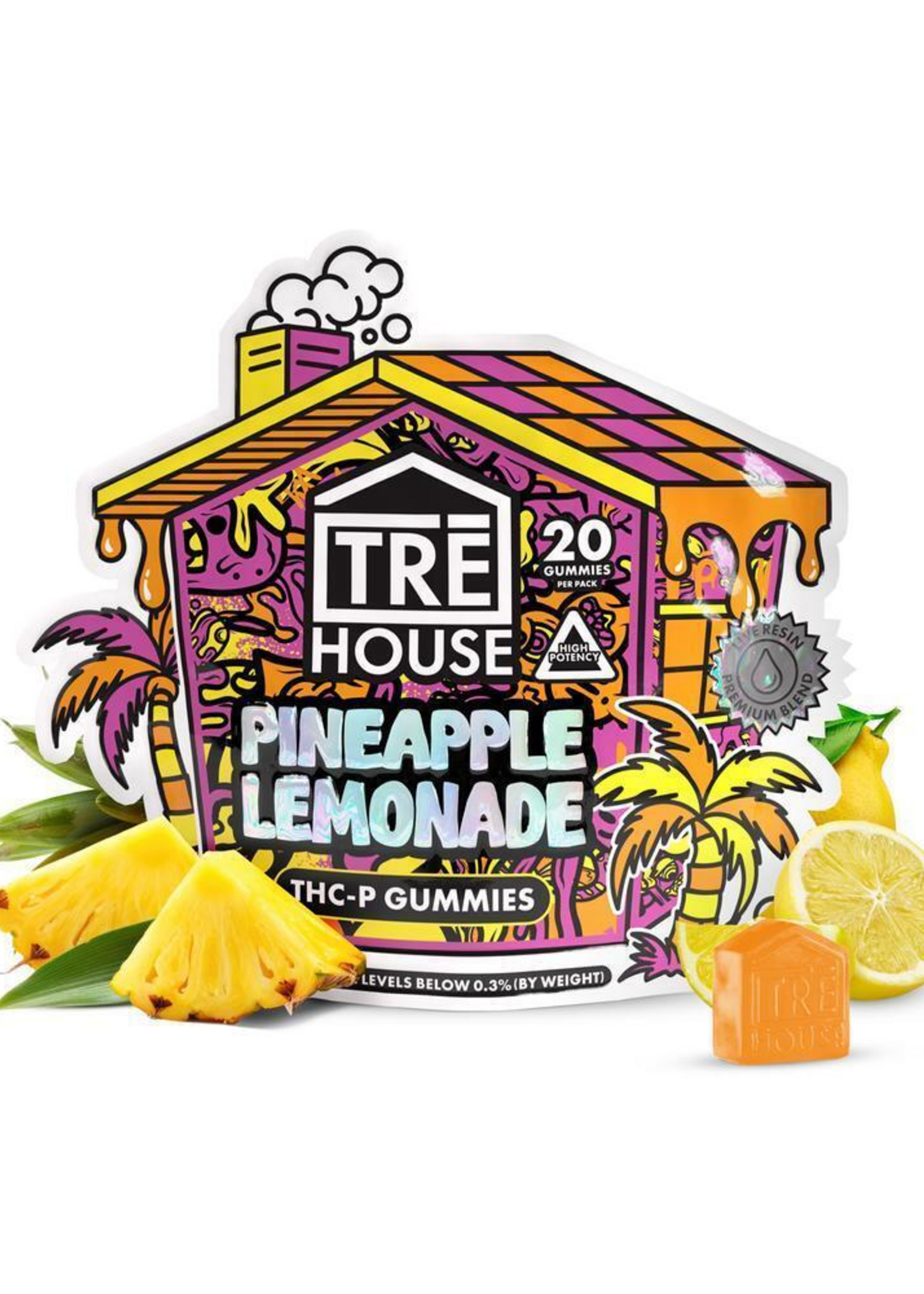 TRE HOUSE TRE HOUSE GUMMIES PINEAPPLE LEMONADE THC-P