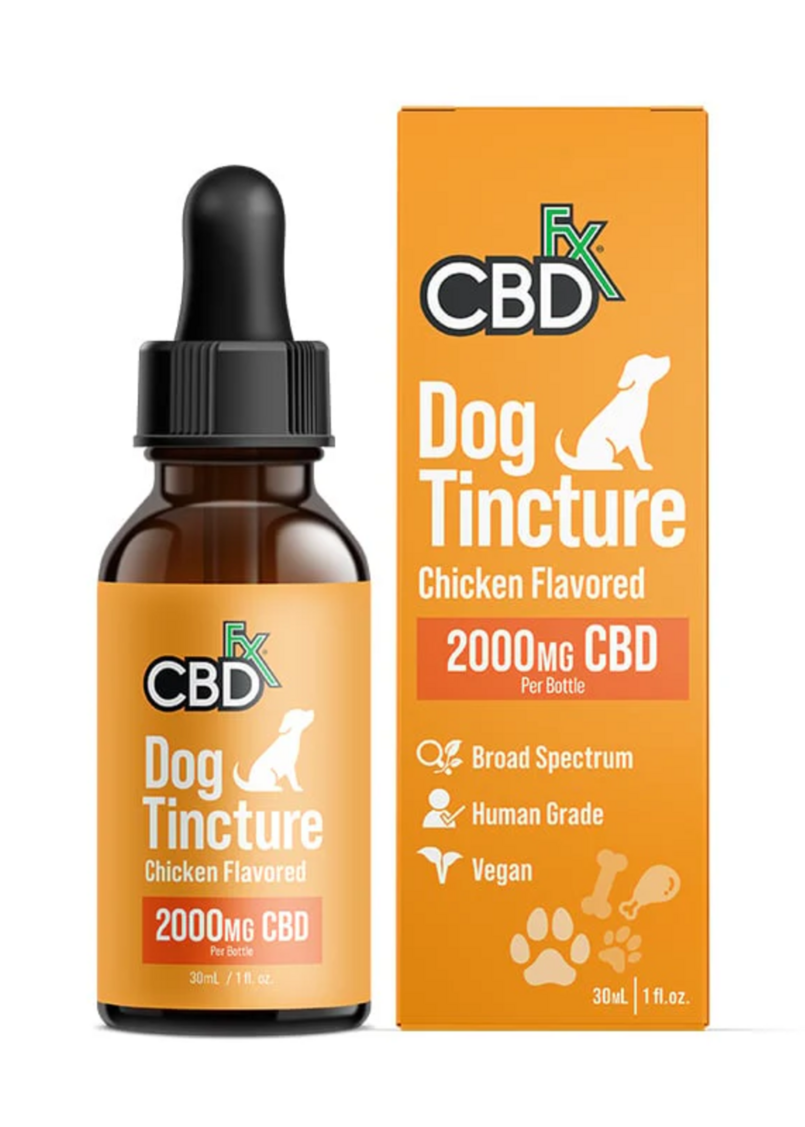 CBD FX CBDFX DOG TINCTURE - Chicken Flavored - 2000MG