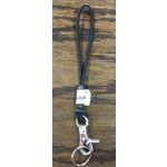 SNOWBOARD LEASH NYLON CORD W/ CLIP BLACK