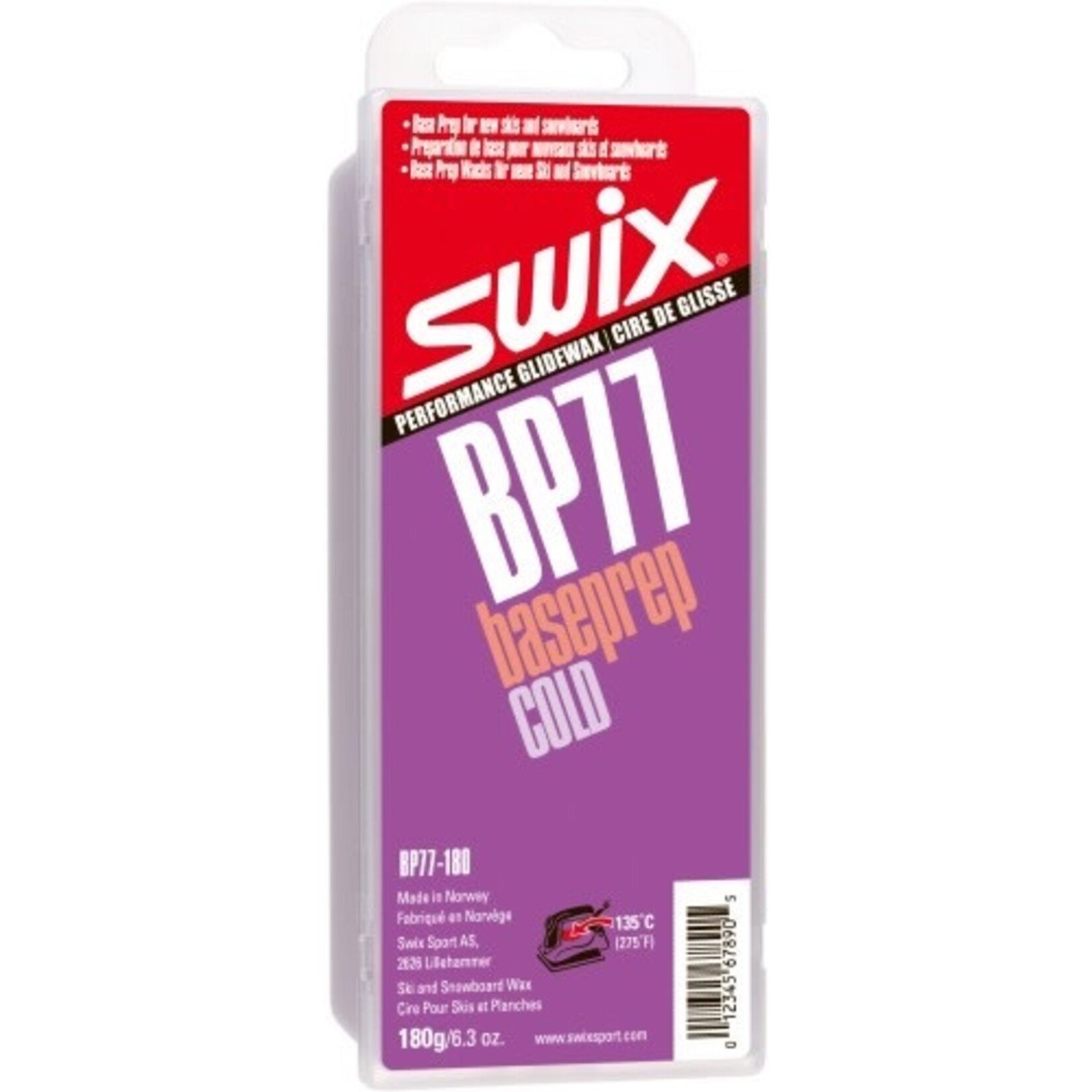 SWIX SWIX WAX BASE PREP BP77 HARD COLD 180G