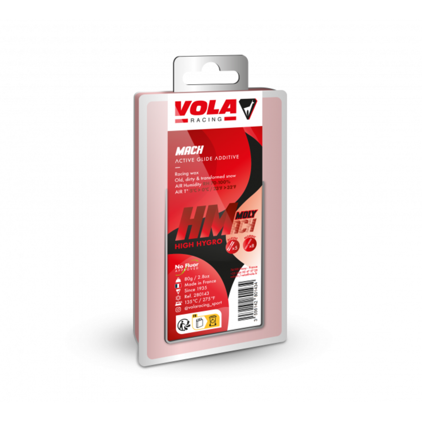 VOLA VOLA WAX H MACH RED -5°C>0°C/23°F>32°F 80G