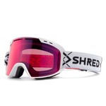 SHRED SHRED SKI GOGGLES AMAZIFY BIGSHOW WHITE-CBL BLAST MIRROR (VLT 20%)