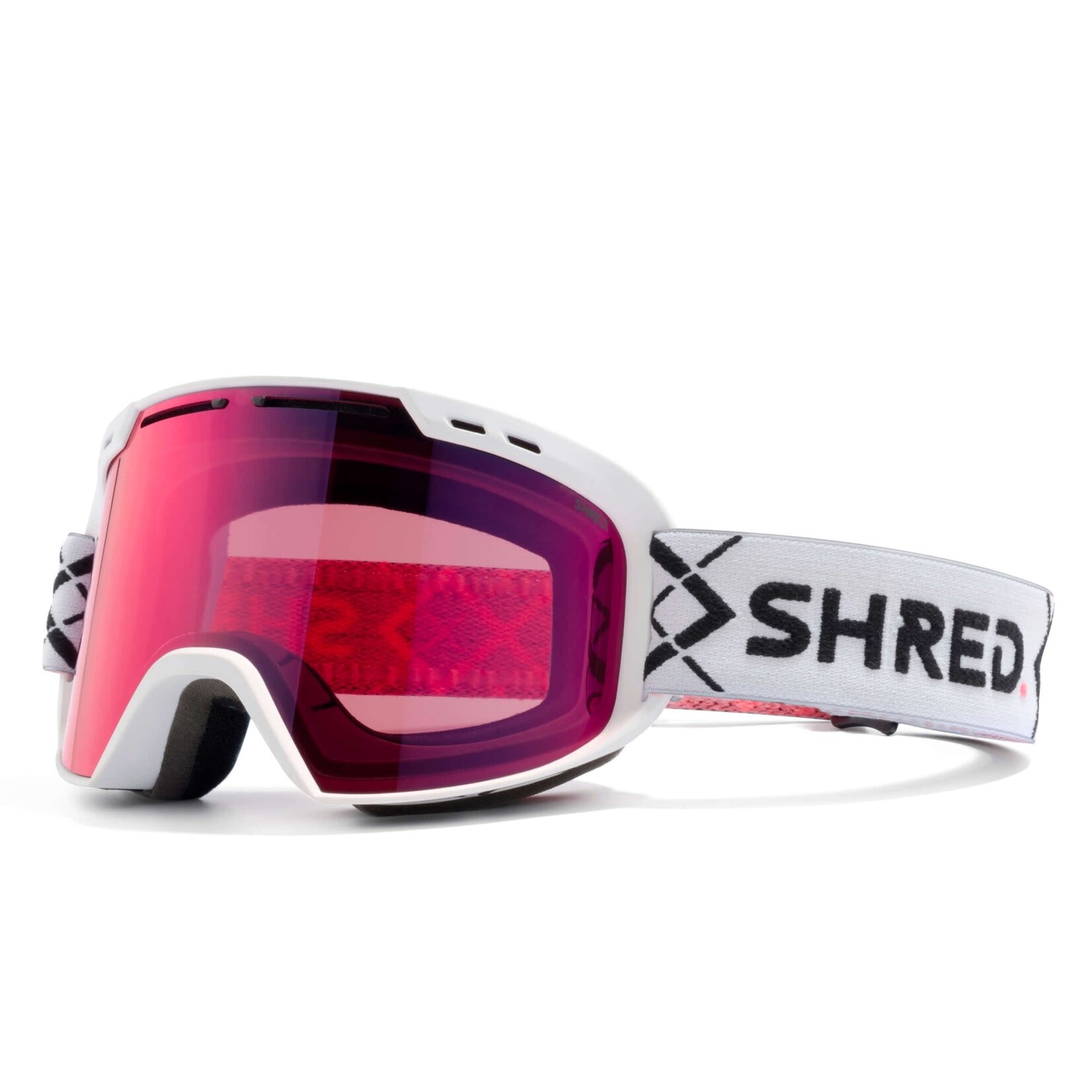 SHRED SHRED SKI GOGGLES AMAZIFY BIGSHOW WHITE-CBL BLAST MIRROR (VLT 20%)