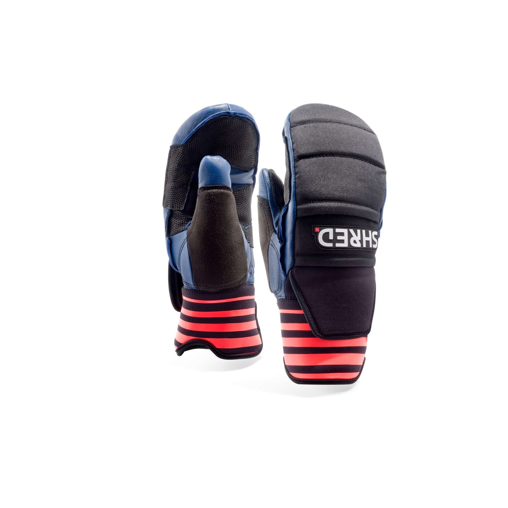 SHRED SHRED SKI GLOVES RACE PROTECTIVE MITTENS D-LUX NAVY/RUST