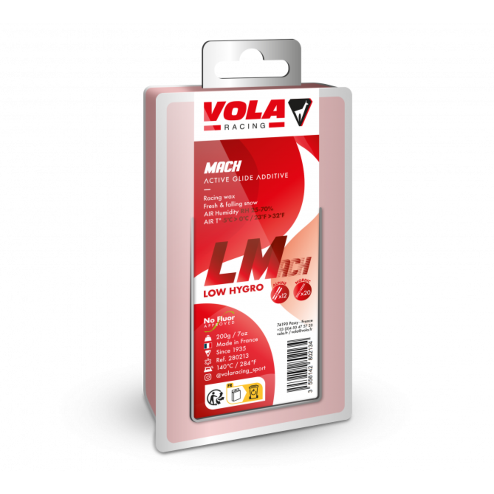 VOLA VOLA WAX L MACH RED -5°C>0°C/23°F>32°F 200G