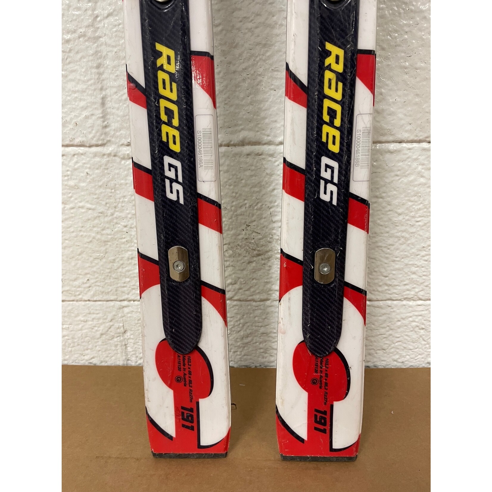 USED ATOMIC SKIS RACE GS D2 R27M 191CM A115120 + RACE 10/18 METAL USED