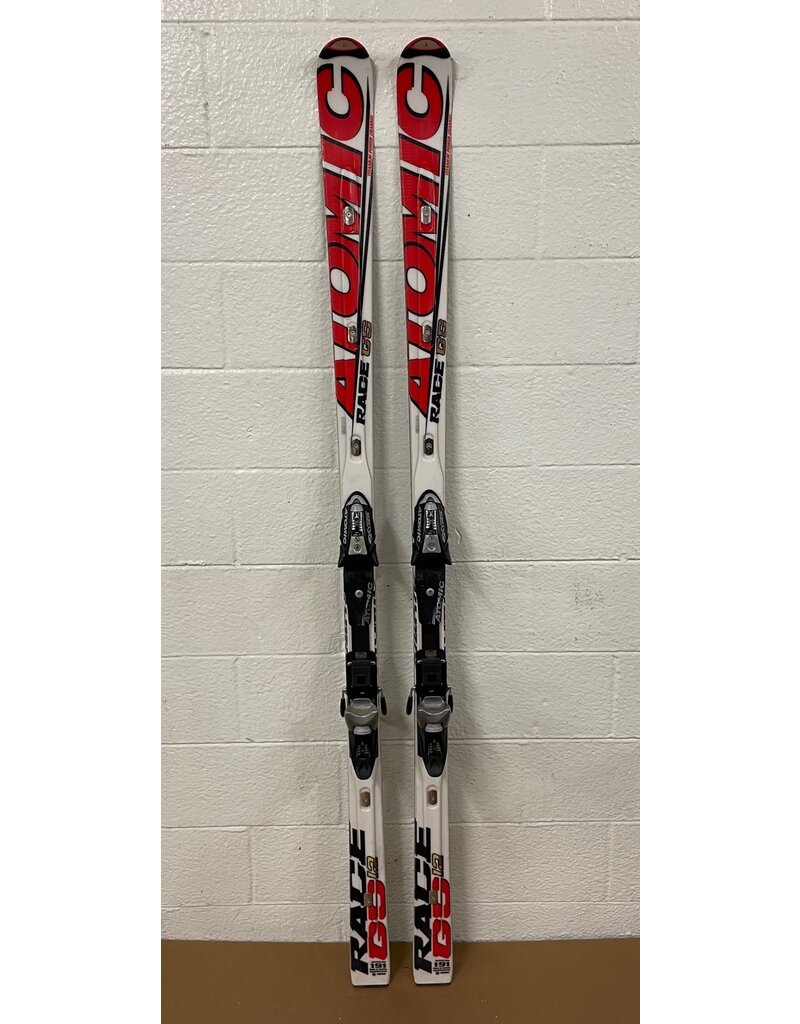 USED ATOMIC SKIS RACE GS12 DOUBLEDECK TI R27M 191CM A085050 + ATOMIC RACE10/18 METAL USED