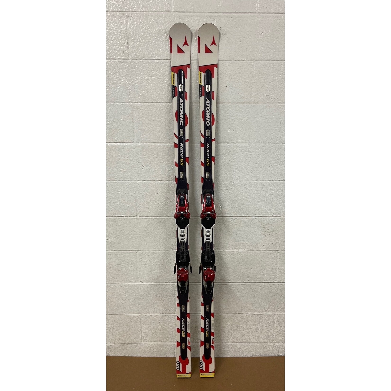 USED ATOMIC SKIS RACE GS DOUBLEDECK D2 TI R27M 190CM AA0009100 + ATOMIC X18 USED