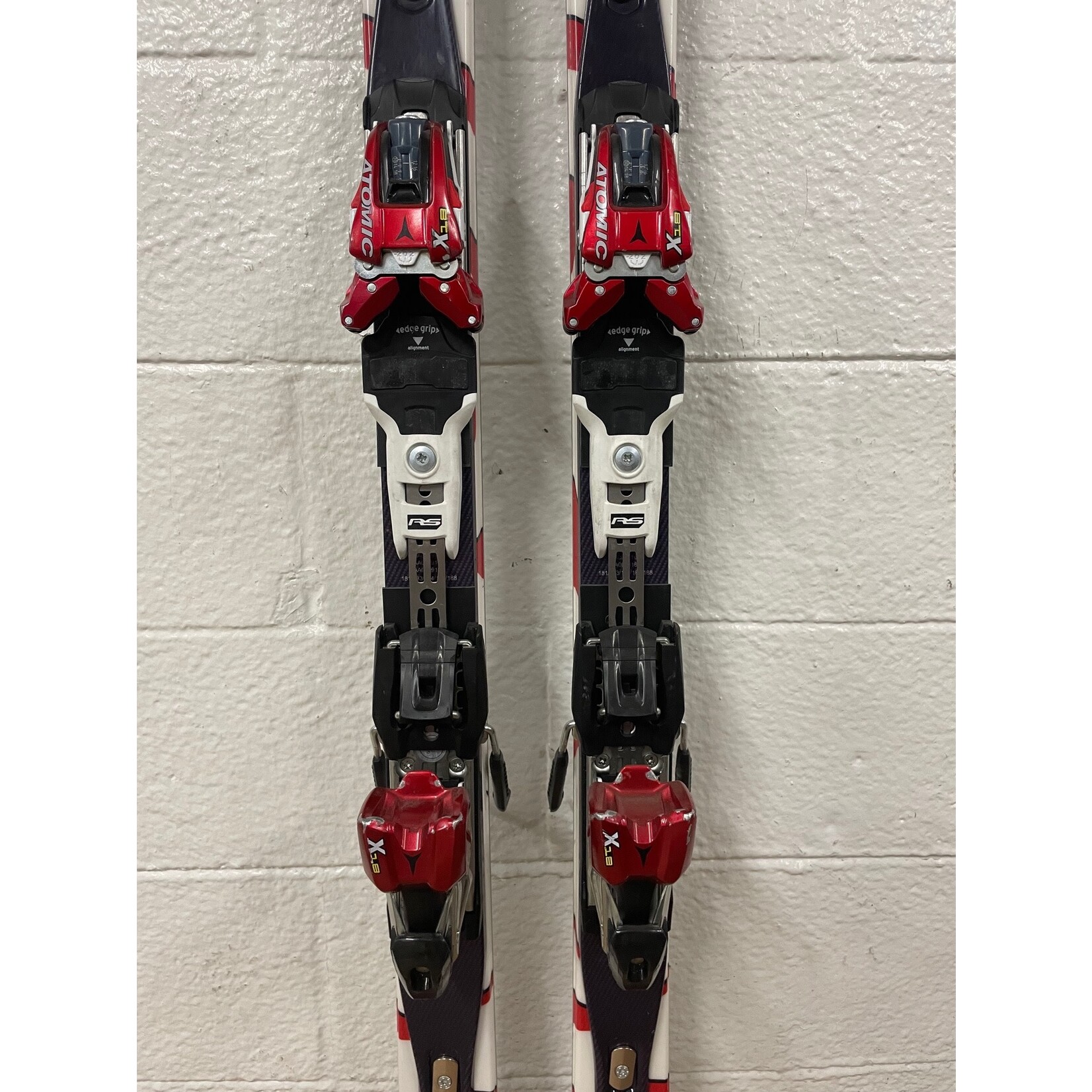 USED ATOMIC SKIS RACE GS DOUBLEDECK D2 TI R27M 186CM AA0009140 + ATOMIC X18 USED