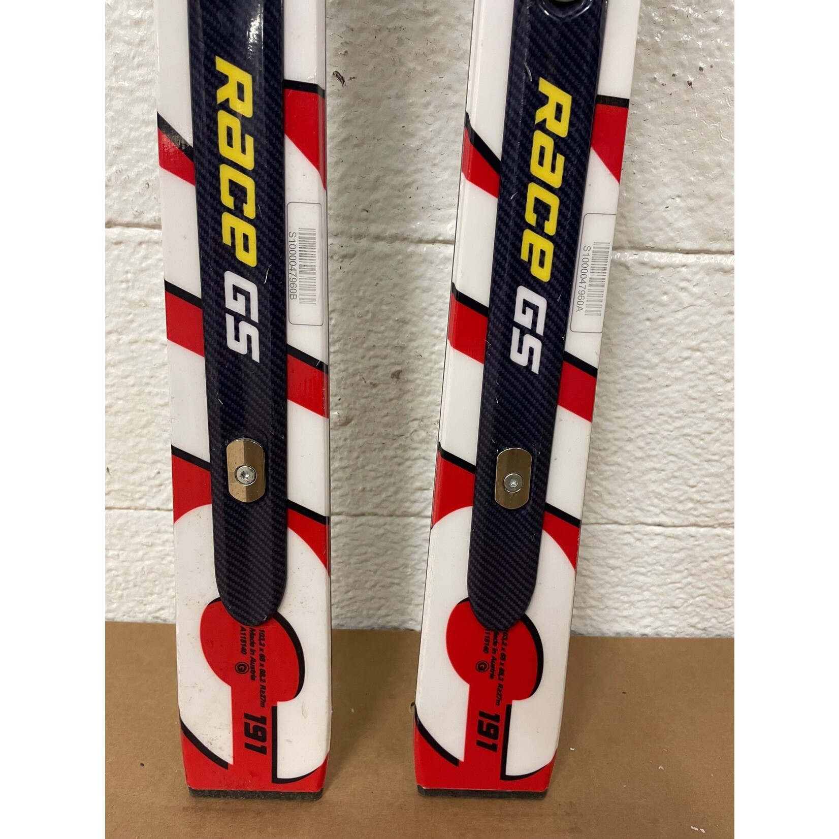 USED ATOMIC SKIS RACE GS D2 R27M 191CM A115140 + RACE 10/18 METAL USED