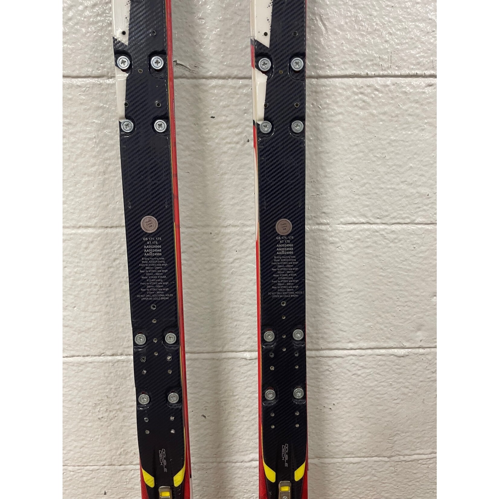 USED ATOMIC SKIS REDSTER GS DOUBLEDECK JR R19.5M 171CM AA0024966 USED
