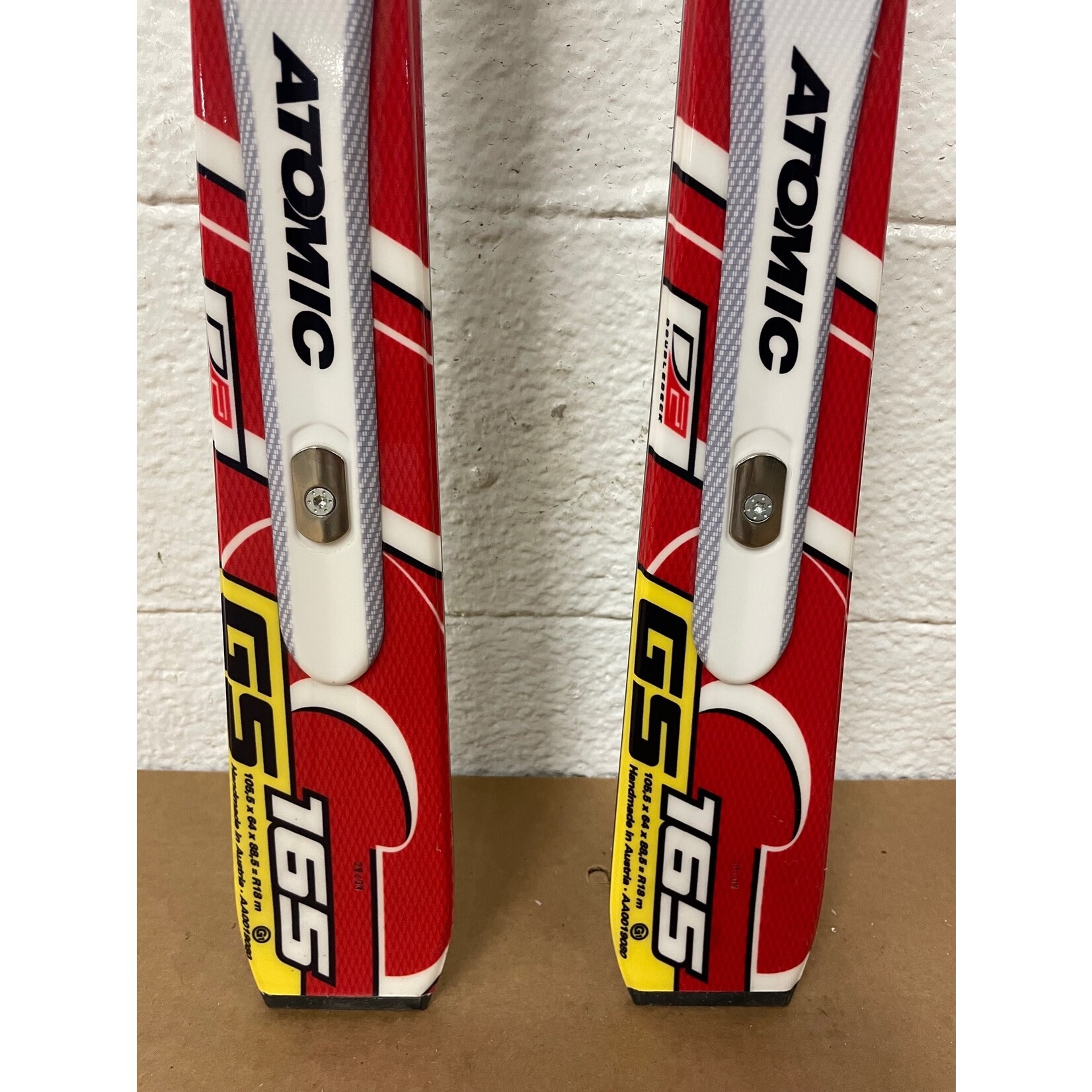 NEW ATOMIC SKIS RACE GS DOUBLEDECK D2 TI JR R18M 165CM AA0019080 NEW