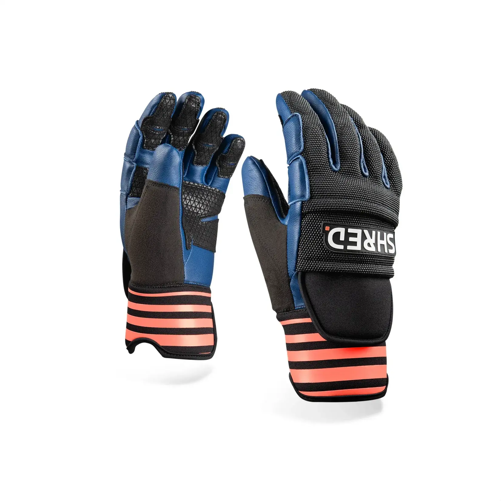SHRED SHRED SKI GLOVES RACE PROTECTIVE GLOVES NAVY/RUST