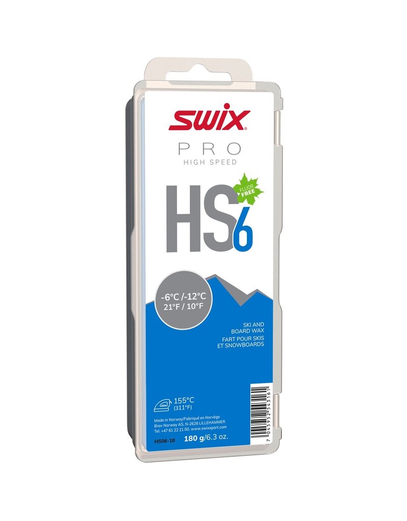 SWIX SWIX WAX PRO HIGH SPEED 6 BLUE -6°C/-12°C 180G HS6