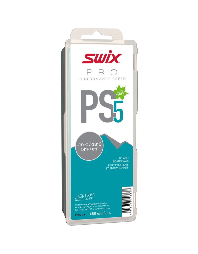 SWIX SWIX WAX PRO PERFORMANCE SPEED 5 TURQUOISE -10°C/-18°C 180G PS5