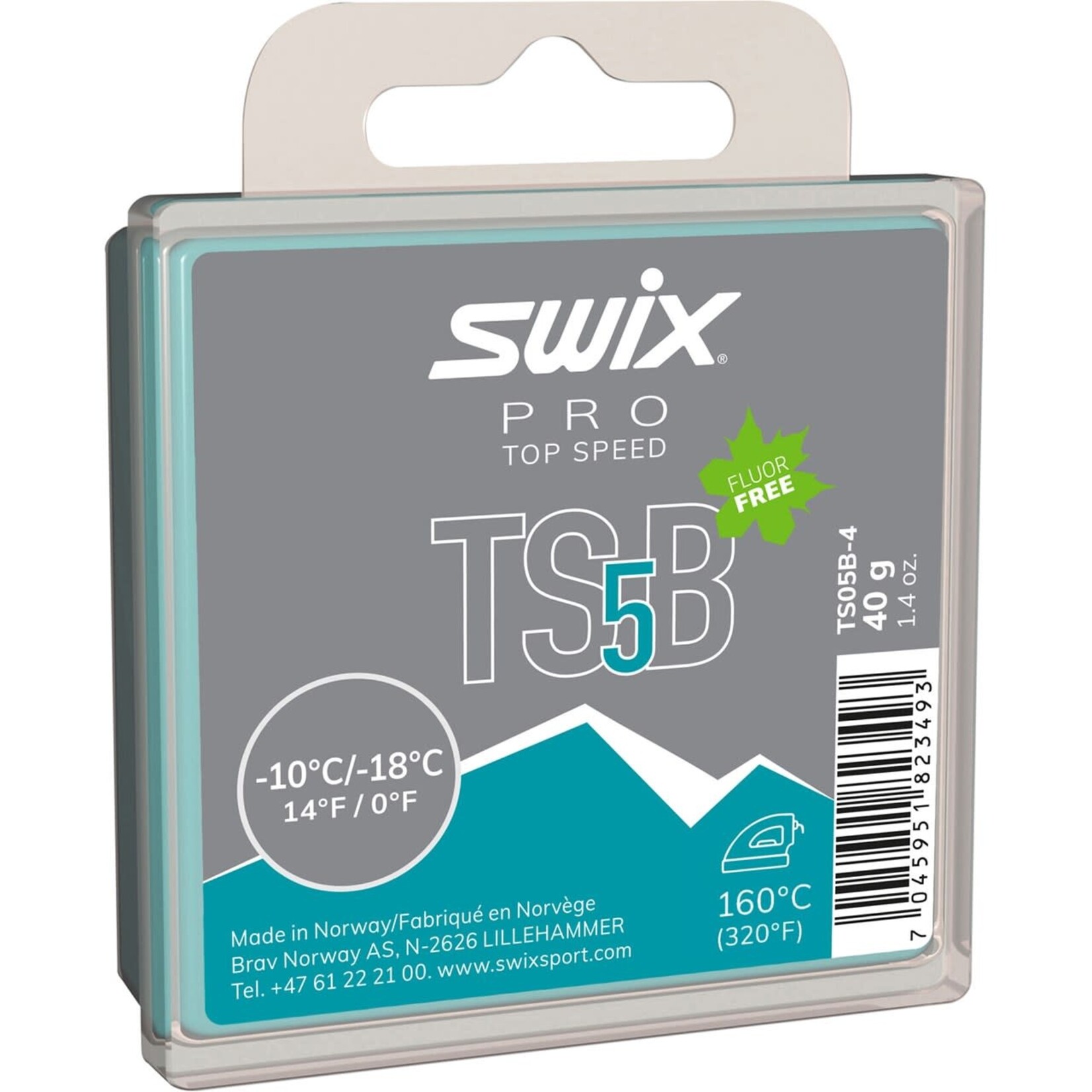 SWIX SWIX WAX PRO TOP SPEED 5 BLACK -18°C>-10°C/0°F>14°F 40G TS5B
