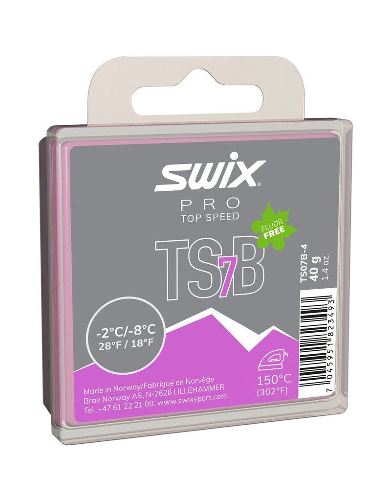 SWIX SWIX WAX PRO TOP SPEED 7 BLACK -8°C>-2°C/18°F>28°F 40G TS7B