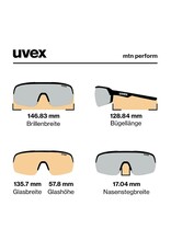 UVEX UVEX SUNGLASSES MTN PERFORM BLACK MATTE W/ MIRROR SILVER CAT 3