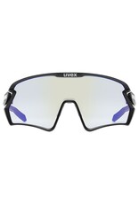 UVEX UVEX SUNGLASSES SPORTSTYLE 231 2.0 V BLACK MATTE W/ VARIOMATIC LITE MIRROR BLUE CAT 1-3