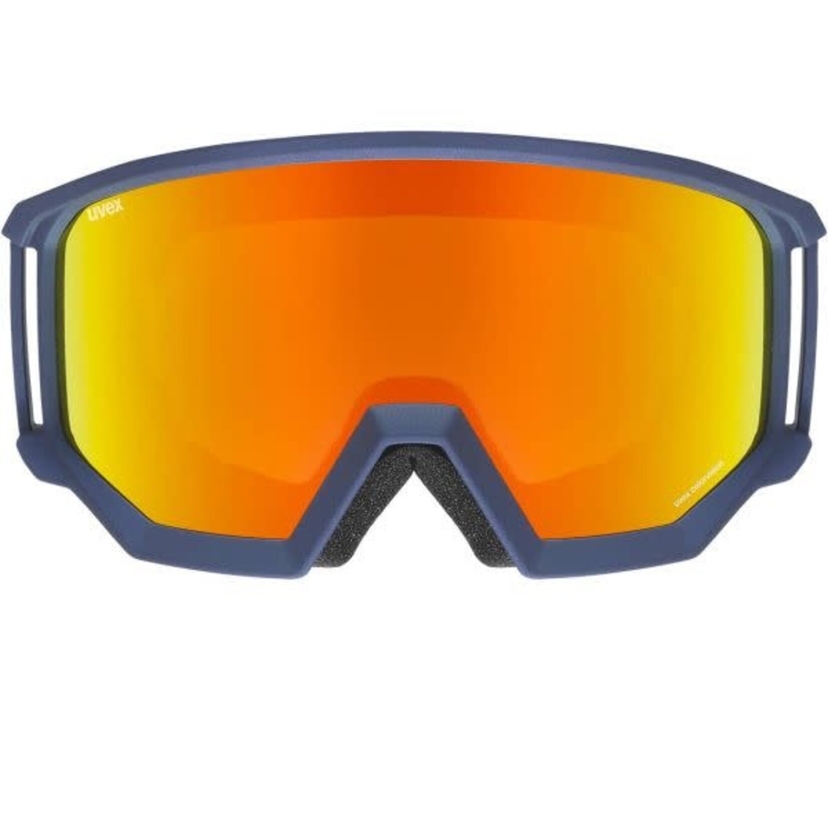 UVEX UVEX SKI GOGGLES ATHLETIC CV NAVY MATT SL W/ MIRROR ORANGE-GREEN S2