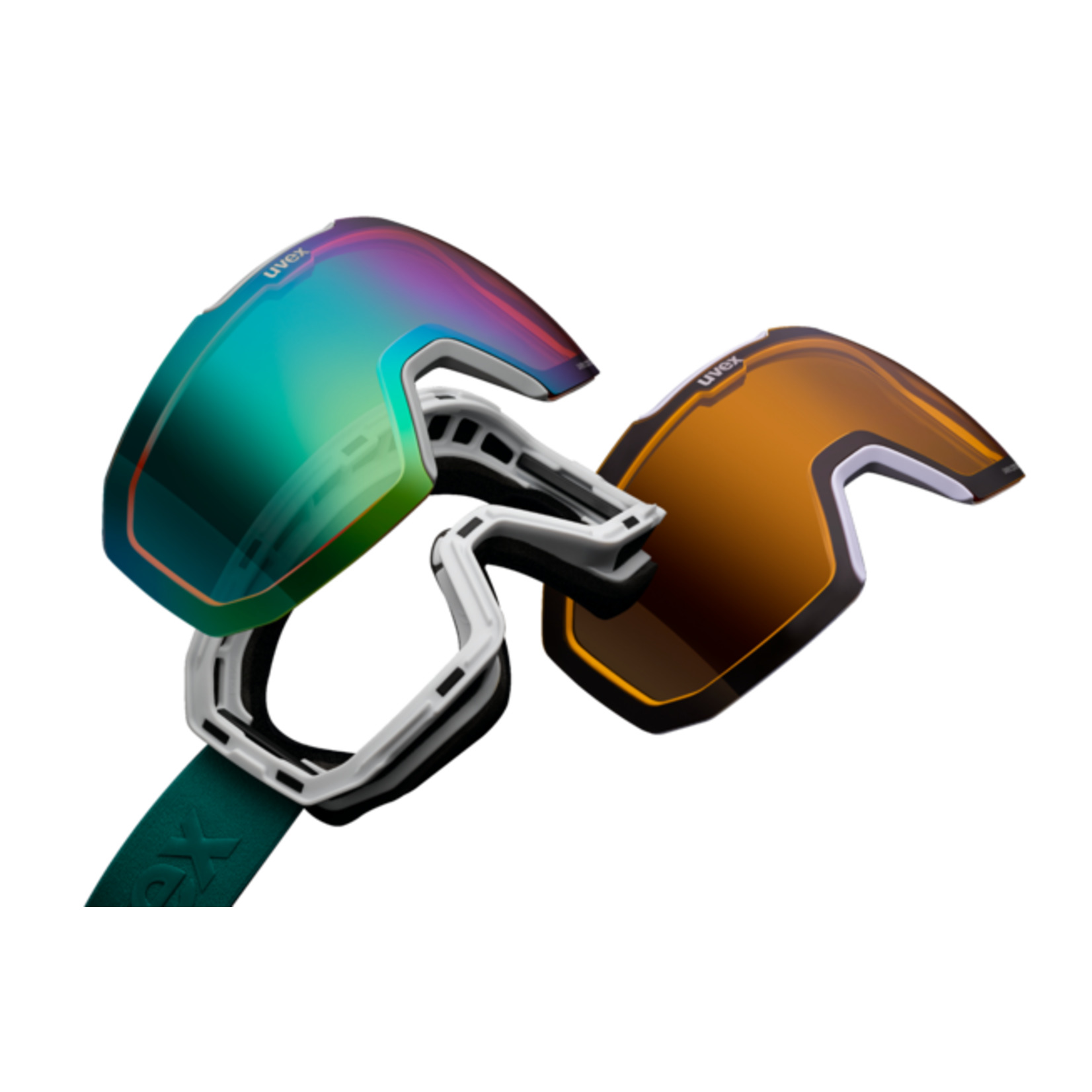 UVEX UVEX GOGGLES EPIC ATTRACT CV TORIC  BLACK MATT-LITE BLUE W/ FM SILVER S2 + YELLOW S1