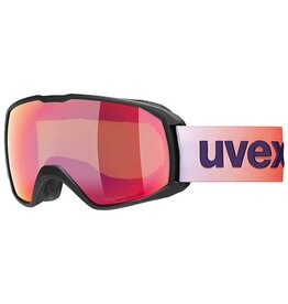 UVEX UVEX SKI GOGGLES XCITD CV BLACK MATT W/ MIRROR SCARLET-GREEN S2