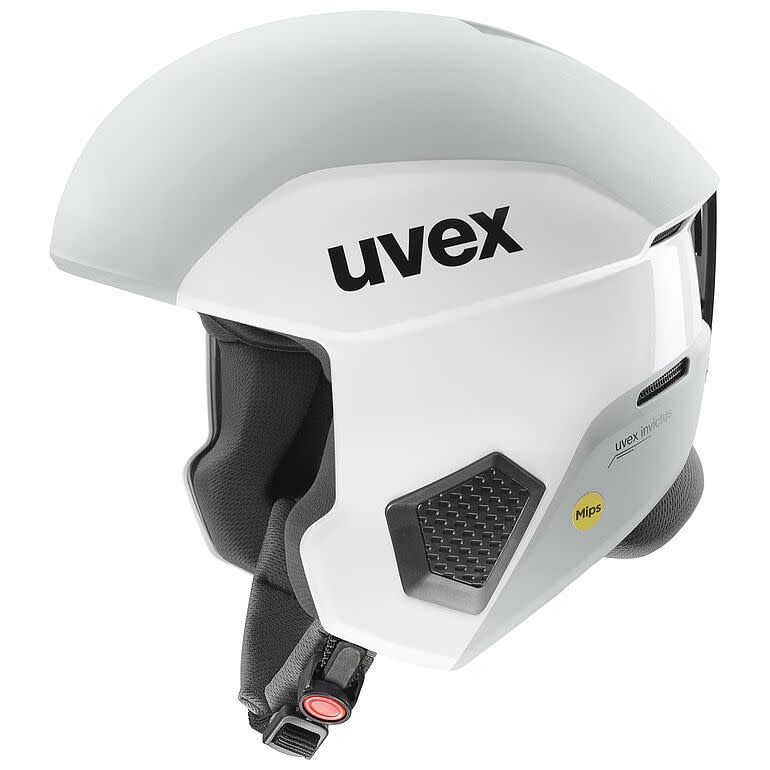 UVEX SKI HELMET INVICTUS FIS MIPS WHITE/RHINO MAT - Foothills Ski Life