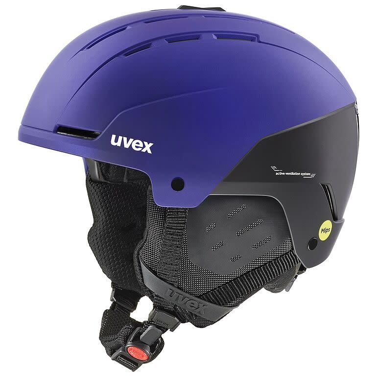 UVEX SKI HELMET STANCE MIPS PURPLE BASH-BLACK MATT - Foothills Ski