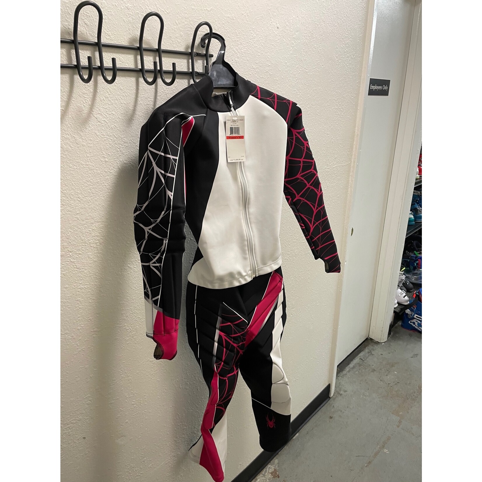 SPYDER RACE SUIT WC SL TWO-PIECE WOMEN'S BLACK/PINK XS NEW