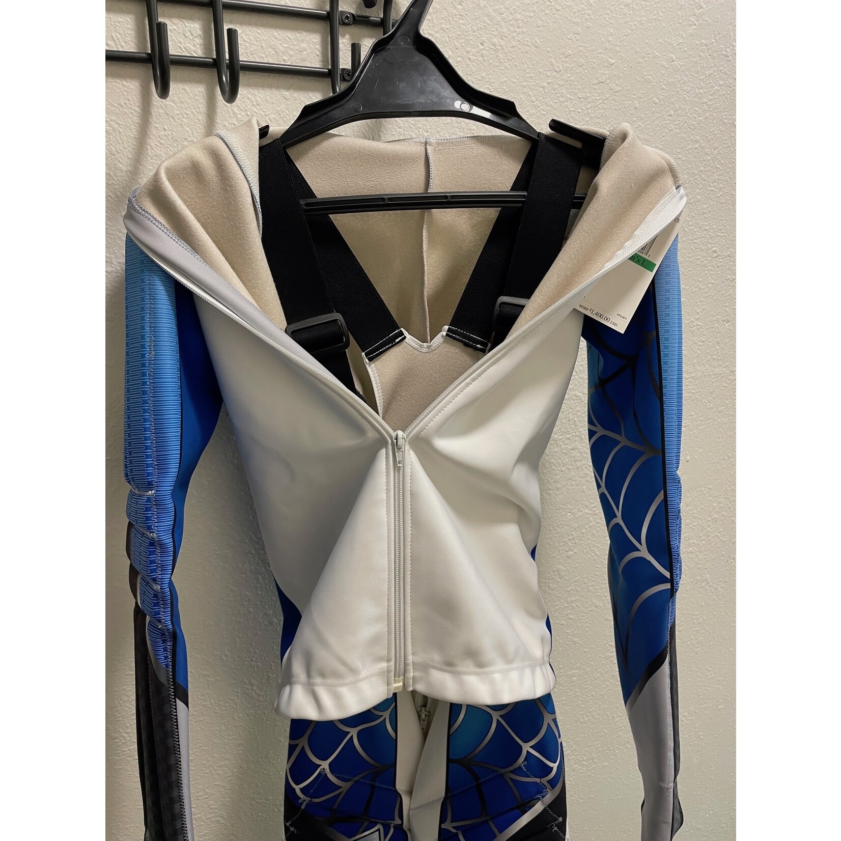 SPYDER RACE SUIT WC SL TWO-PIECE WOMEN'S WHITE/USA LG NEW