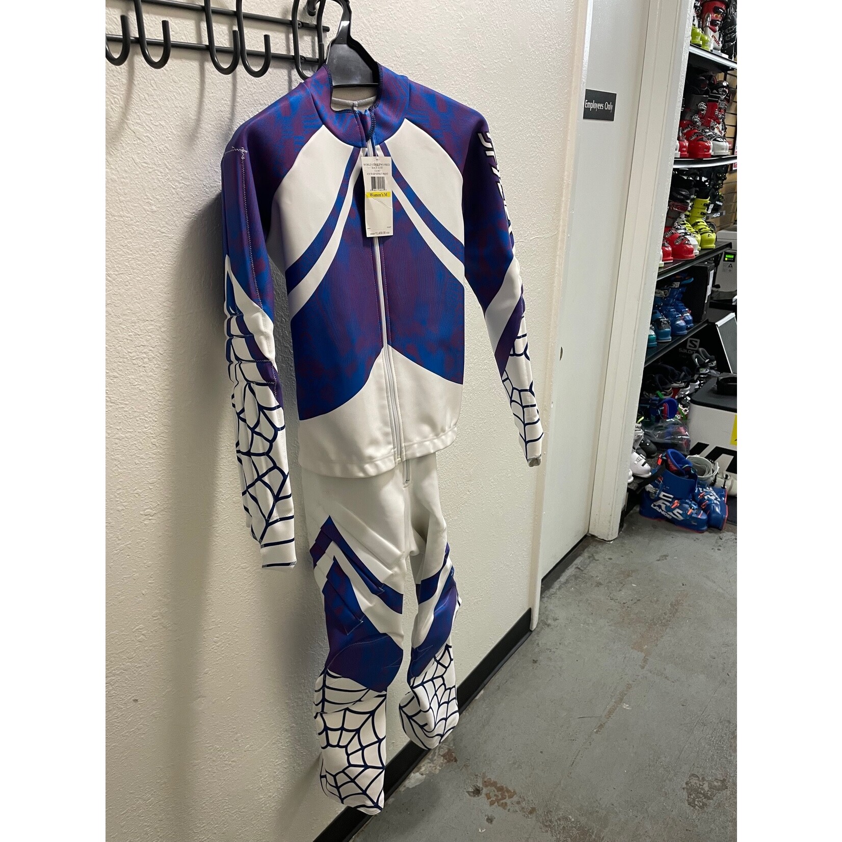 SPYDER RACE SUIT WC SL TWO-PIECE WOMEN'S WARP EFFECT PRINT MD NEW